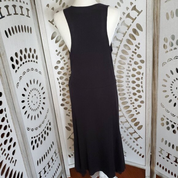 Anthropologie Tank Drop Waist Black Boho Dress XL - Picture 6 of 15